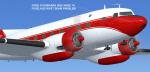 FSX Douglas C-117D privately owned red and white N5739Y Textures (Updated)